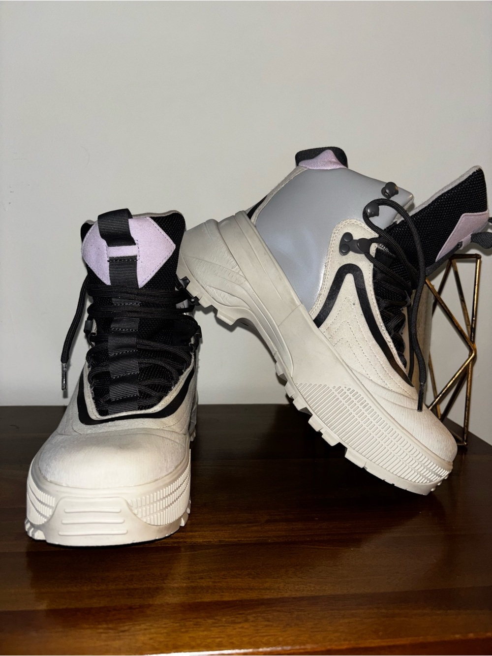 adidas Women's Chunky Platform Sneakers in Cream, Black and Light Pink